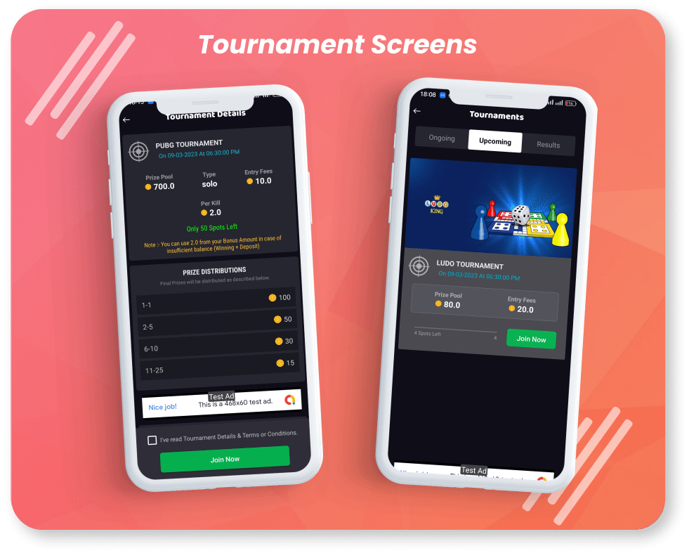 GamersBaazi - Tournament Application | Admob Ads | Web Based Admin Panel - 6