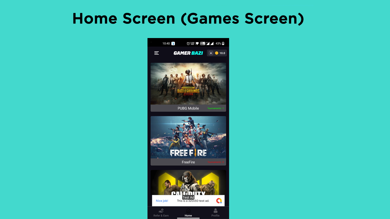 GamersBaazi - Tournament Application | Admob Ads | Web Based Admin Panel - 4
